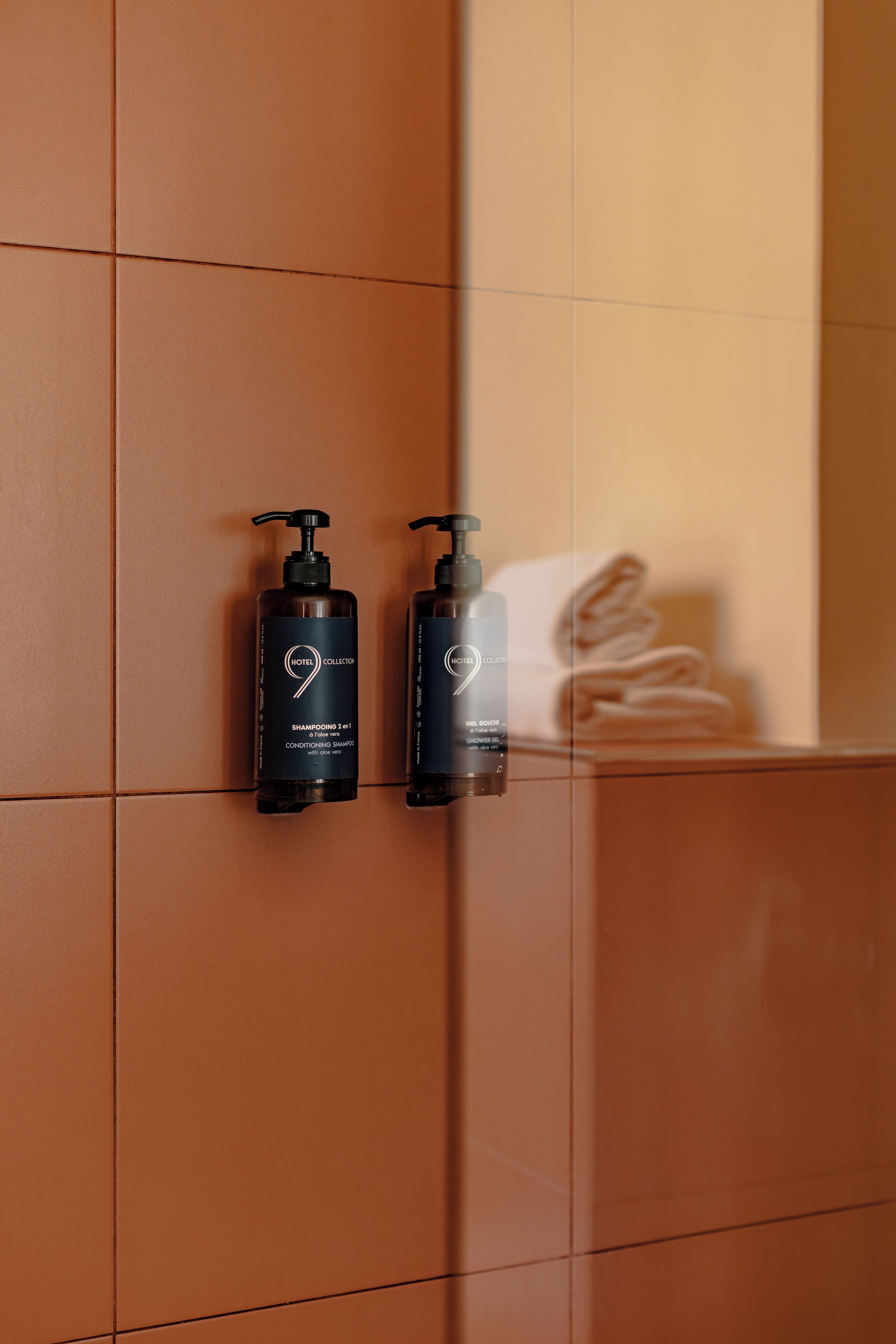 free toiletries, hair dryer, bidet, towels