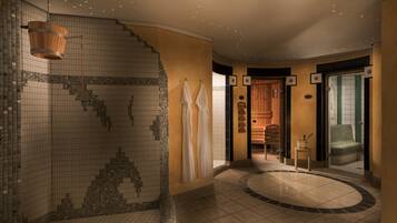 Sauna, steam room, Turkish bath, body treatments, aromatherapy
