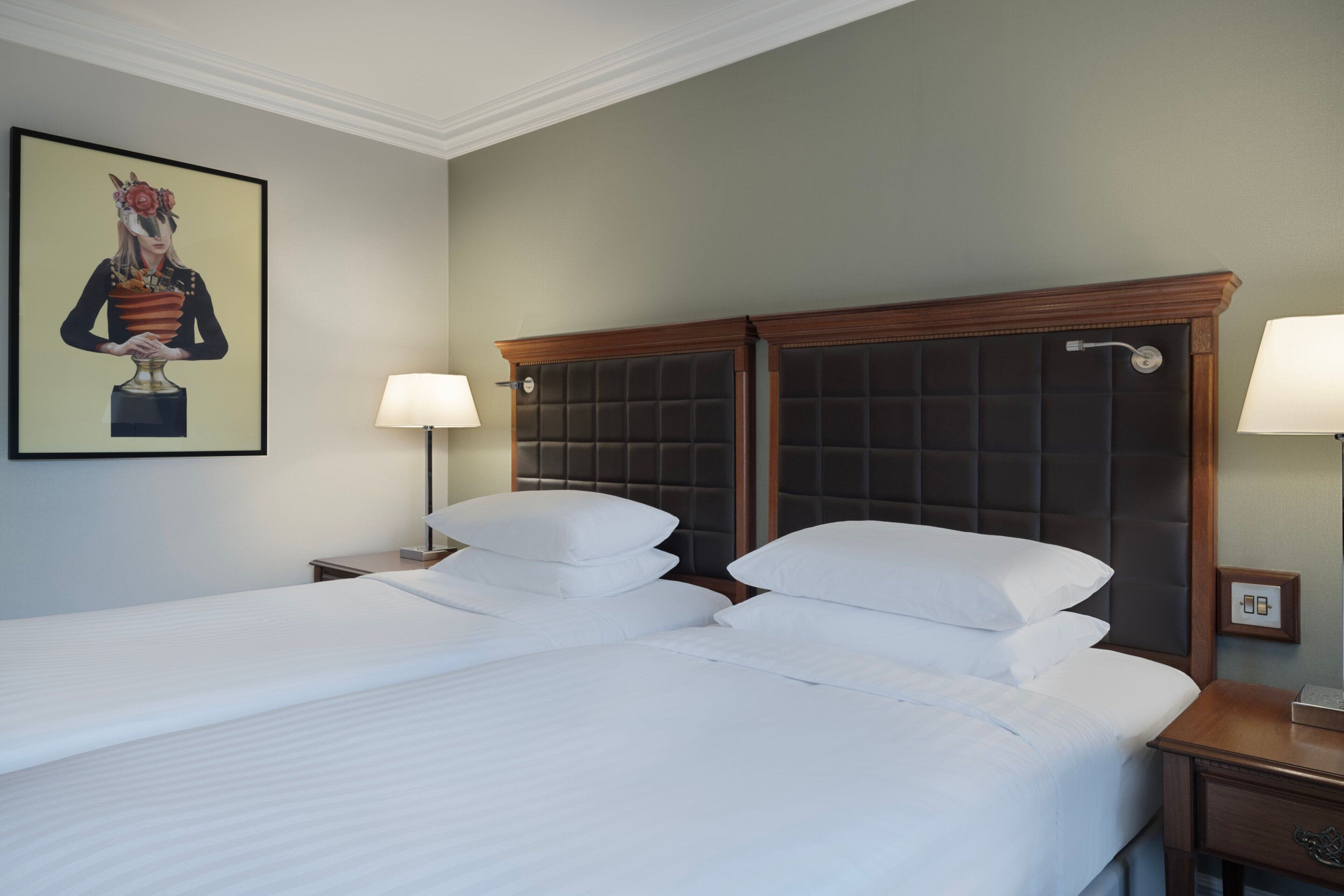 deluxe room, 2 single beds, non smoking | 1 bedroom, pillow-top beds, in-room safe, desk