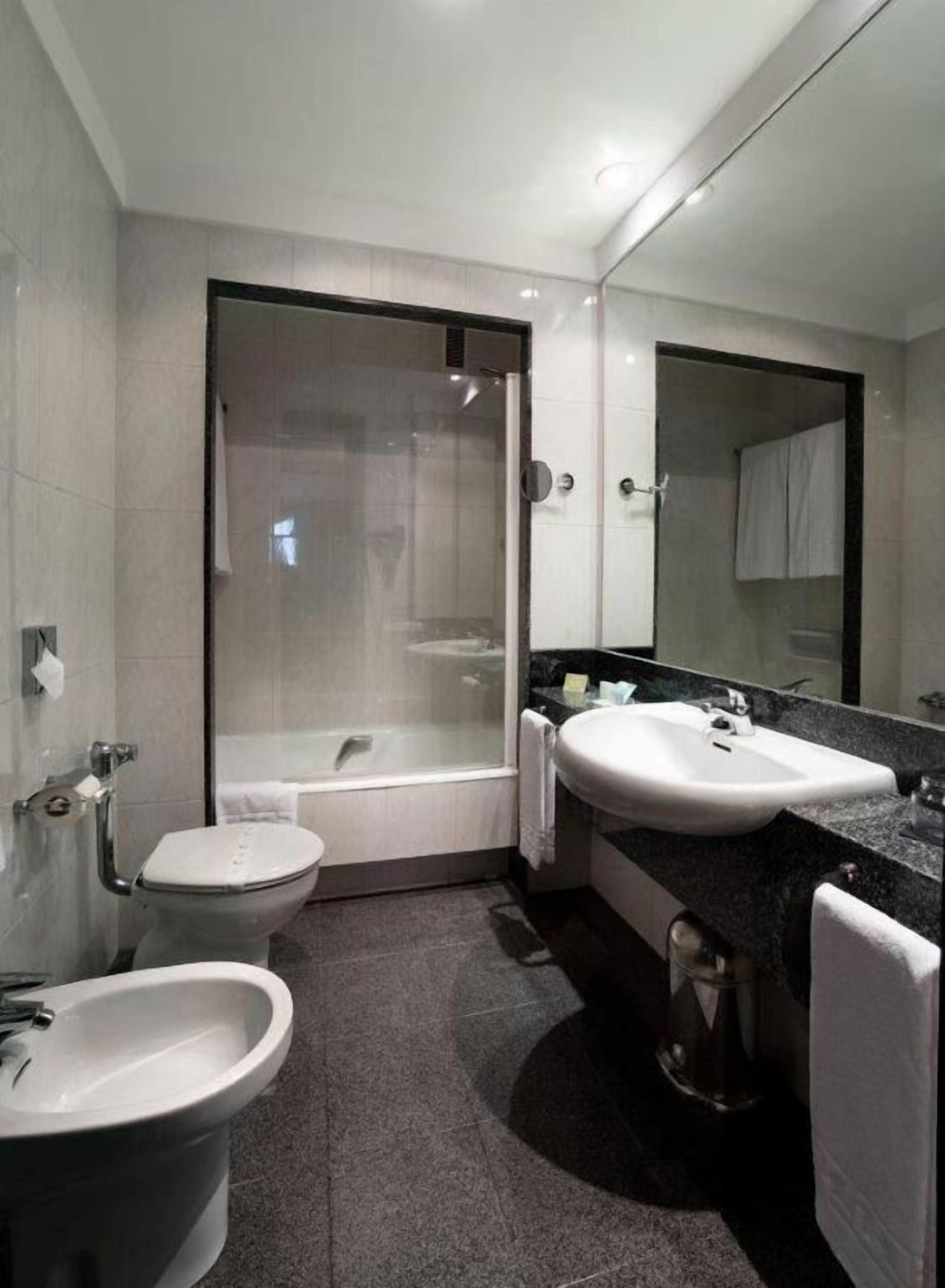 bathtub, free toiletries, hair dryer, bidet