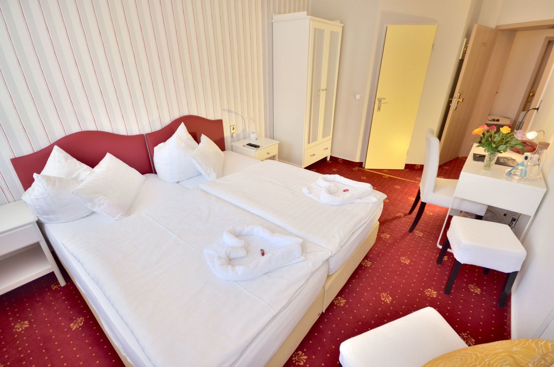 Premium bedding, pillow-top beds, in-room safe, desk