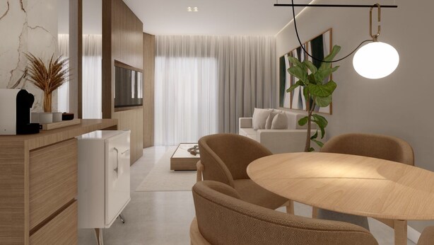 Suite Luxo Vista Mar | Oppholdsområde | LCD-TV