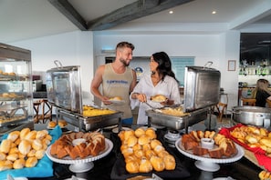 Free daily self-service breakfast