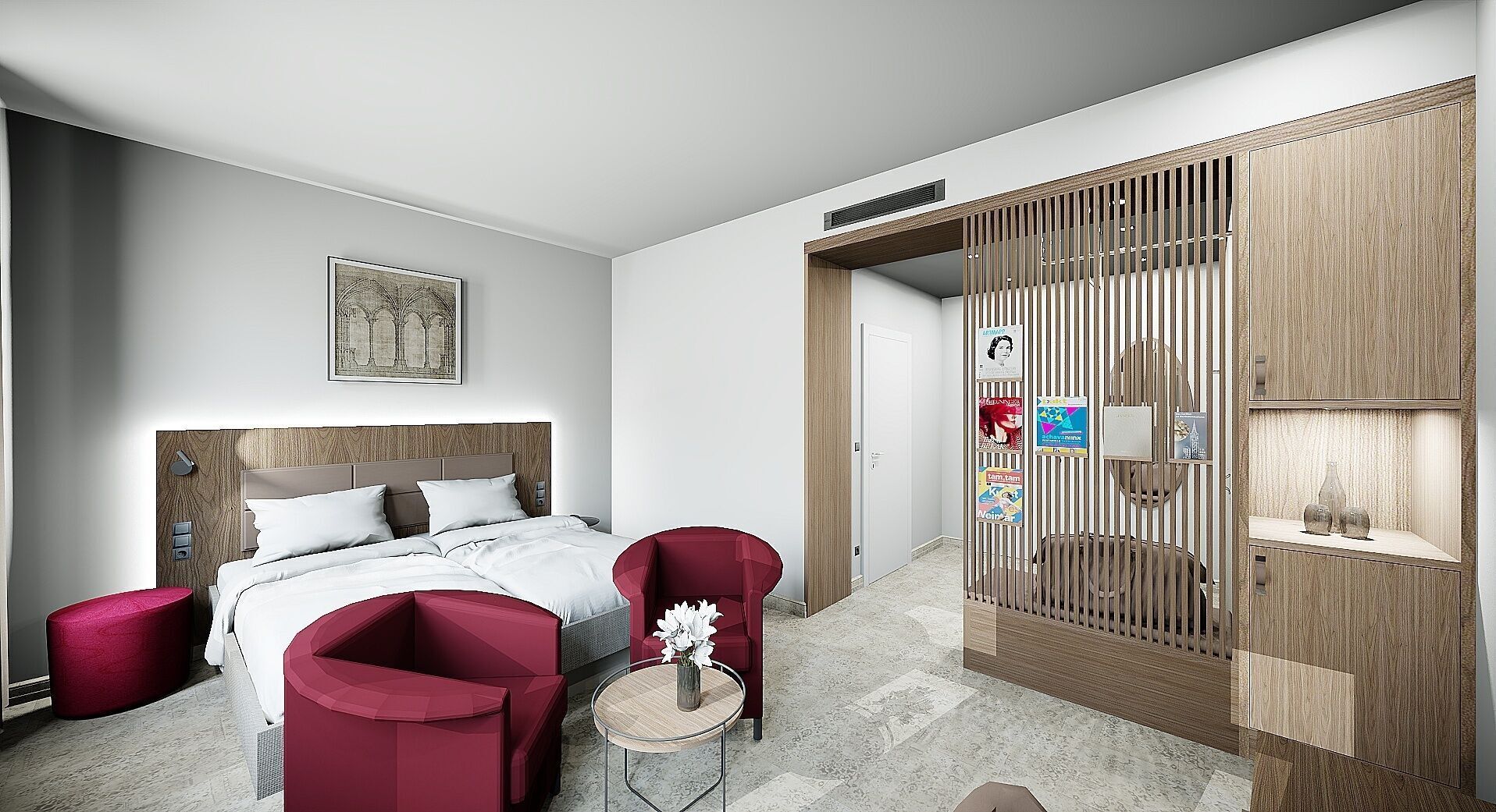 Hypo-allergenic bedding, in-room safe, individually furnished, desk