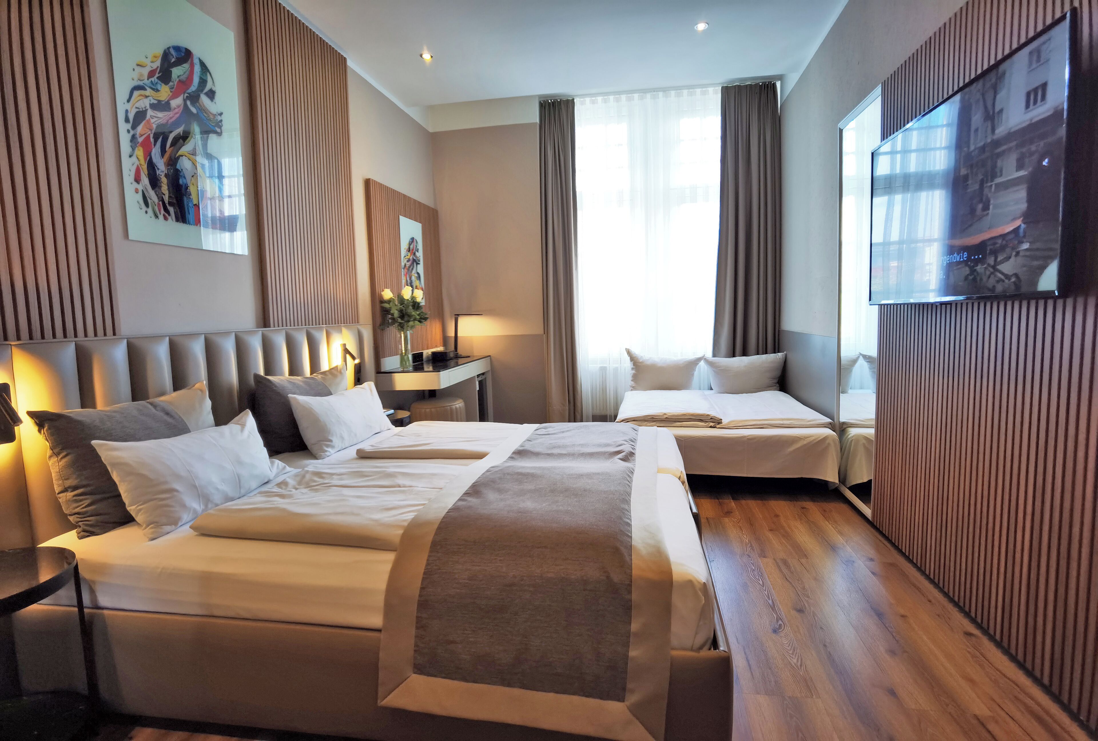 Standard Quadruple Room | Hypo-allergenic bedding, minibar, in-room safe, desk