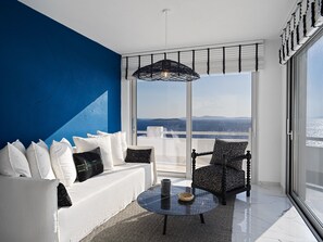 Sanctuary 2 Bedroom Sea View Villa with Private Pool | Egyptian cotton sheets, premium bedding, memory-foam beds, minibar