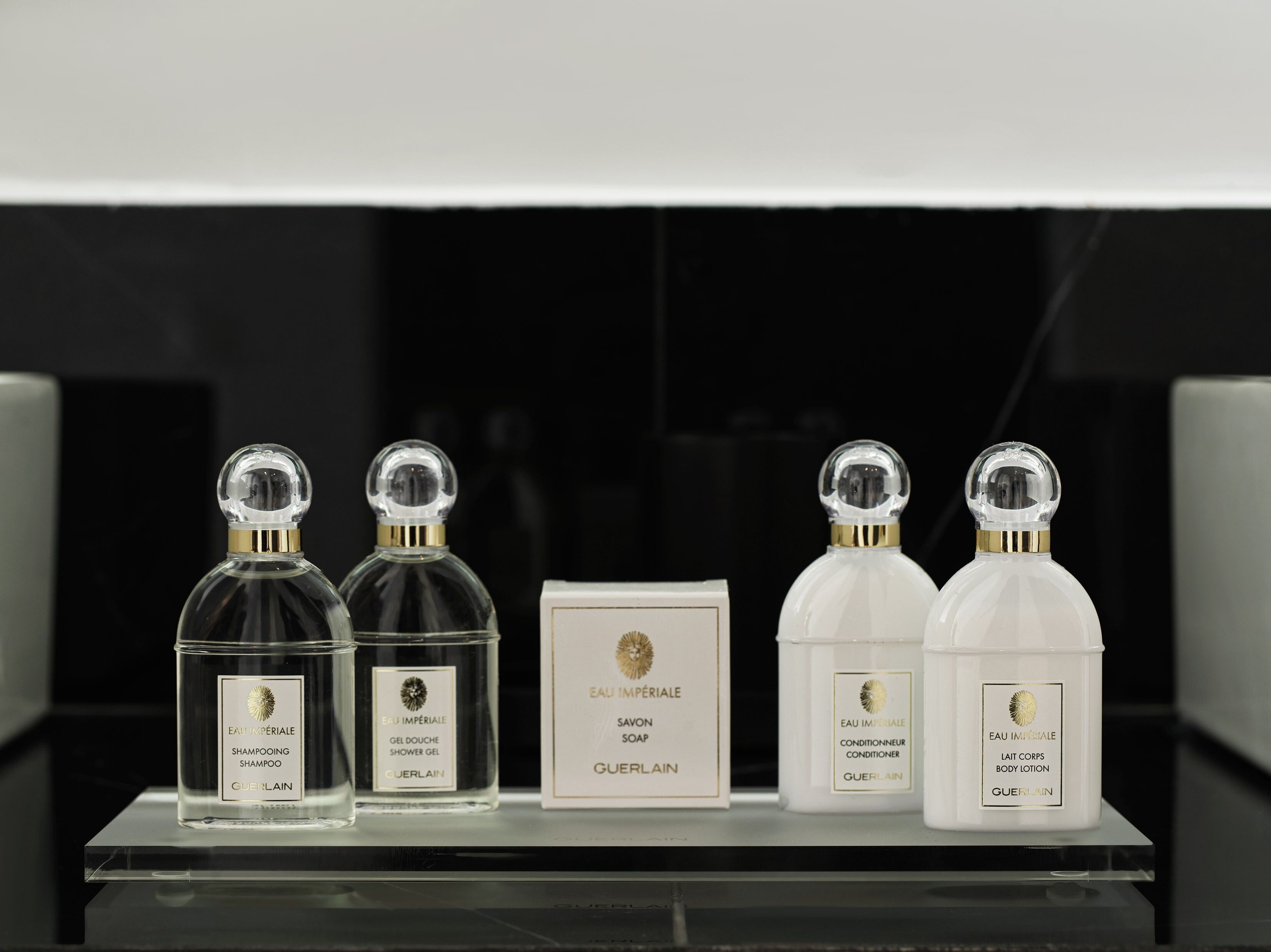 shower, designer toiletries, hair dryer, bathrobes