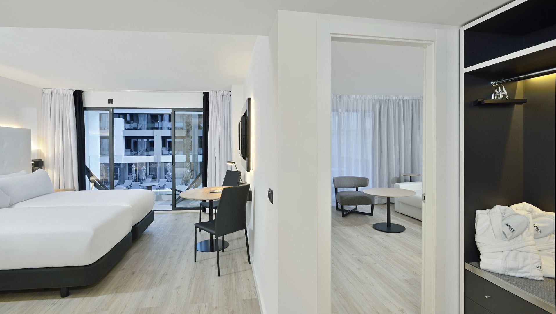 Free minibar items, in-room safe, desk, blackout drapes