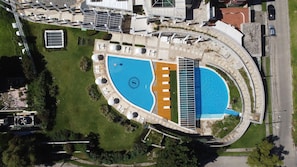 Indoor pool, seasonal outdoor pool