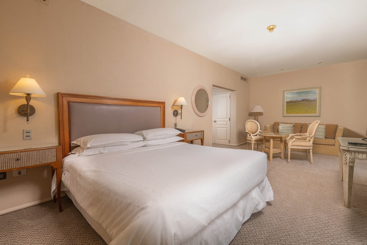 Suite, 1 habitación, vista a la ciudad | Ropa de cama de alta calidad y minibar