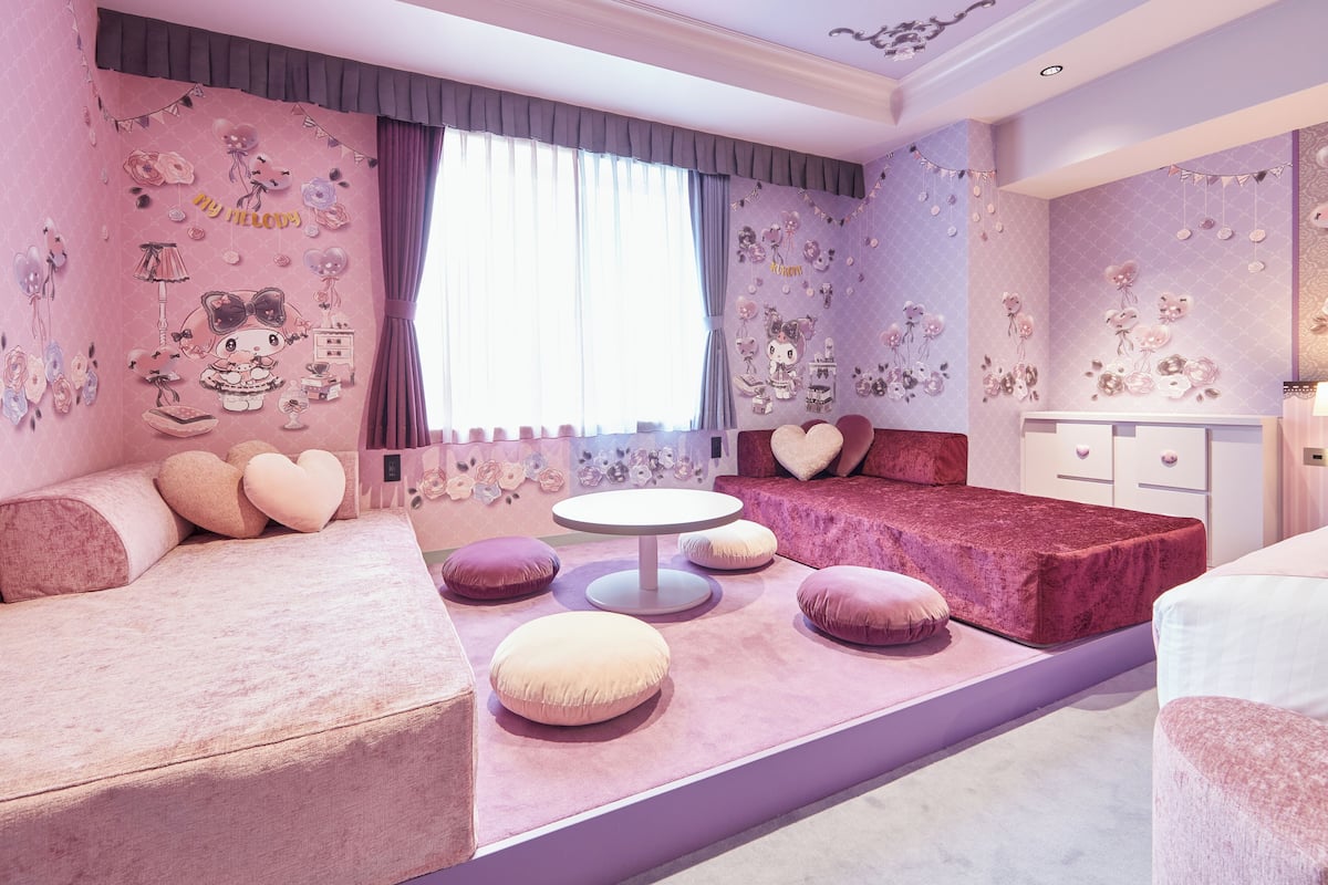 mymelody kuromi room, non smoking | 1 bedroom, premium bedding, blackout curtains, iron/ironing board
