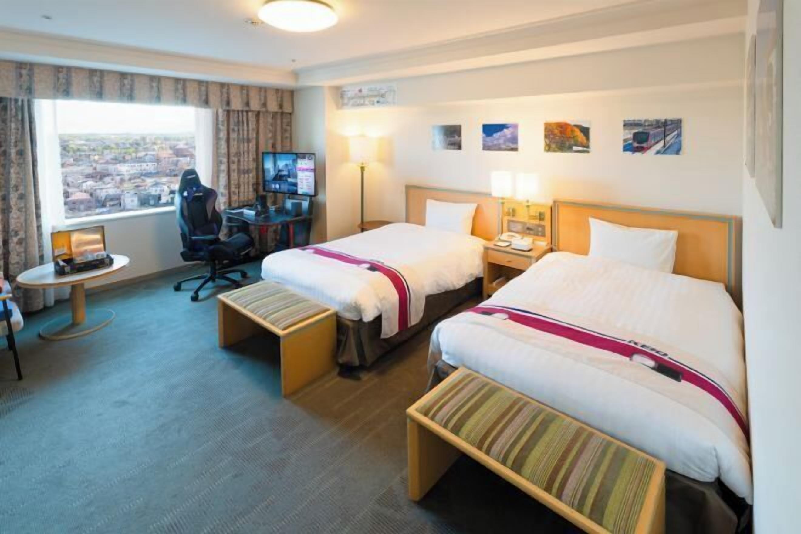 1 bedroom, premium bedding, blackout curtains, iron/ironing board