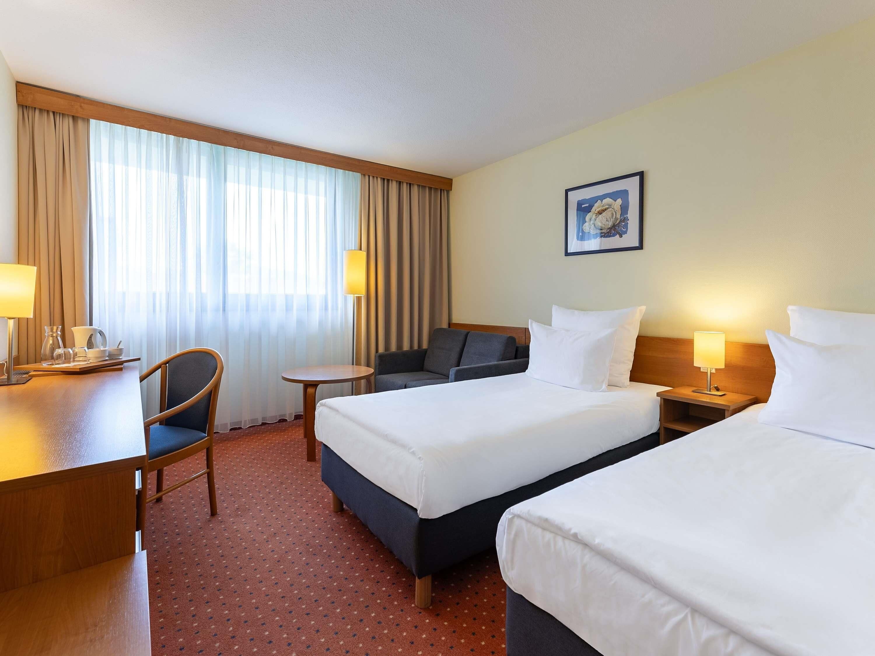 Chambre Standard avec lits jumeaux, 2 lits une place, rez-de-chaussée