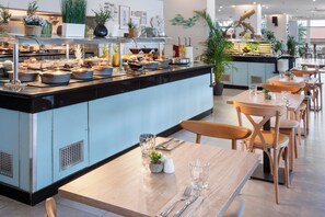 Frokost, lunsj og middag serveres