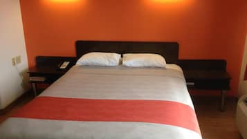 Desk, free WiFi, bed sheets