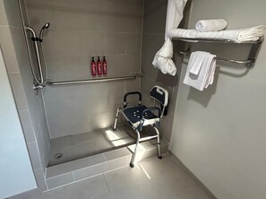 Standard Room, 1 King Bed, Accessible, Kitchenette (Walk-in Shower;with Sofabed) | Bathroom - SureStay Studio by Best Western Rowland (Rowland)