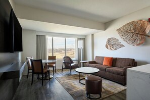 42-inch flat-screen TV with cable channels, TV, pay films