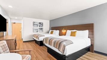 Standard Room, 2 Queen Beds, Non Smoking | Hypo-allergenic bedding, laptop workspace, blackout drapes