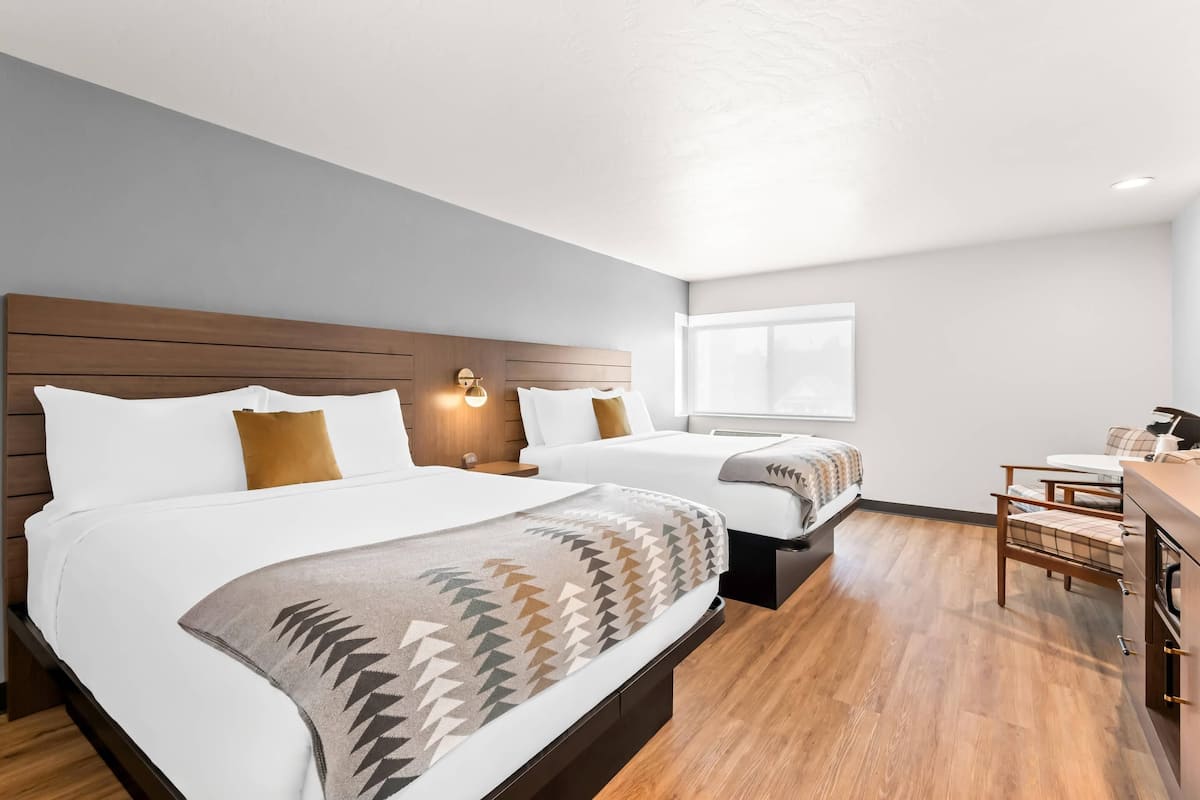 Standard Room, 2 Queen Beds, Non Smoking | Hypo-allergenic bedding, laptop workspace, blackout drapes