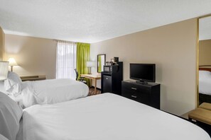 Standard Room, 2 Queen Beds, Non Smoking | Desk, blackout drapes, iron/ironing board, free WiFi
