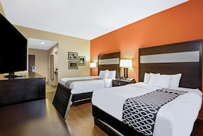 Premium bedding, desk, soundproofing, iron/ironing board