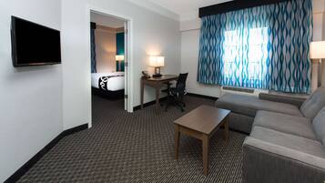 Suite, 1 King Bed, Non Smoking | 1 bedroom, premium bedding, desk, iron/ironing board