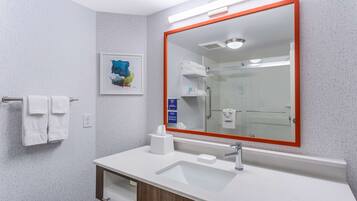 Two Queens Study Sofabed Nonsmoking | Bathroom shower
