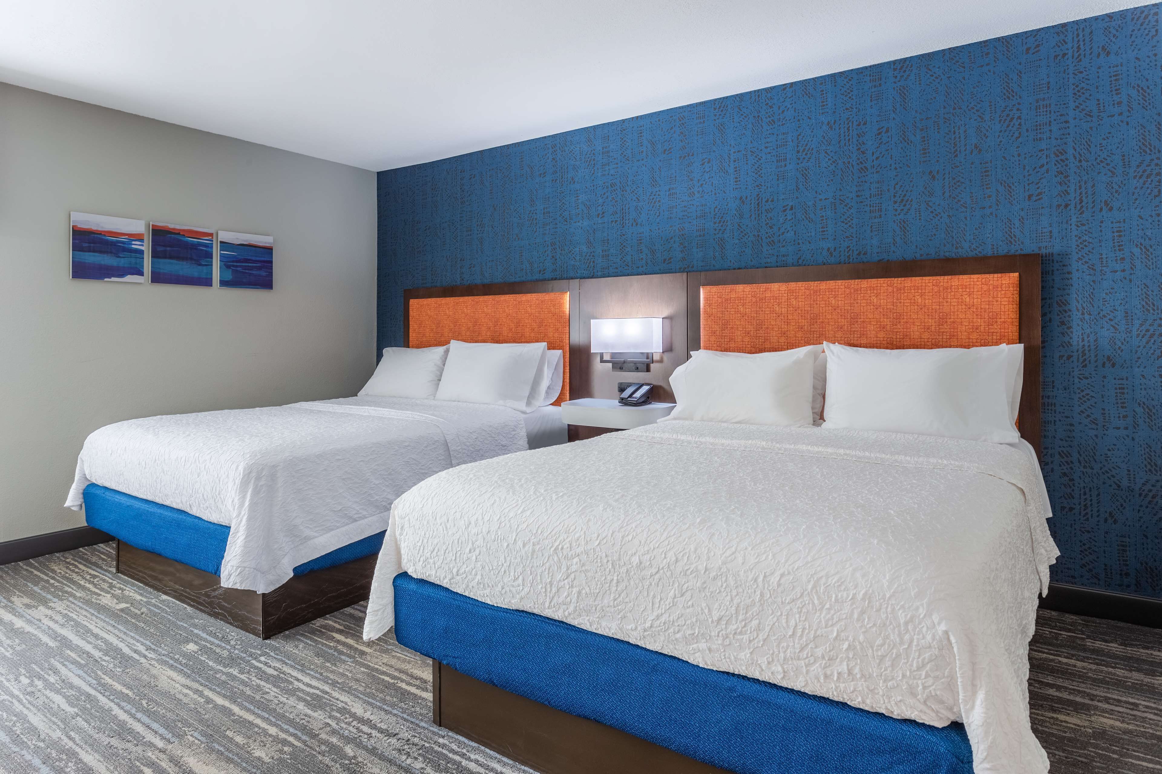 two queens study sofabed nonsmoking | premium bedding, pillow-top beds, in-room safe, desk