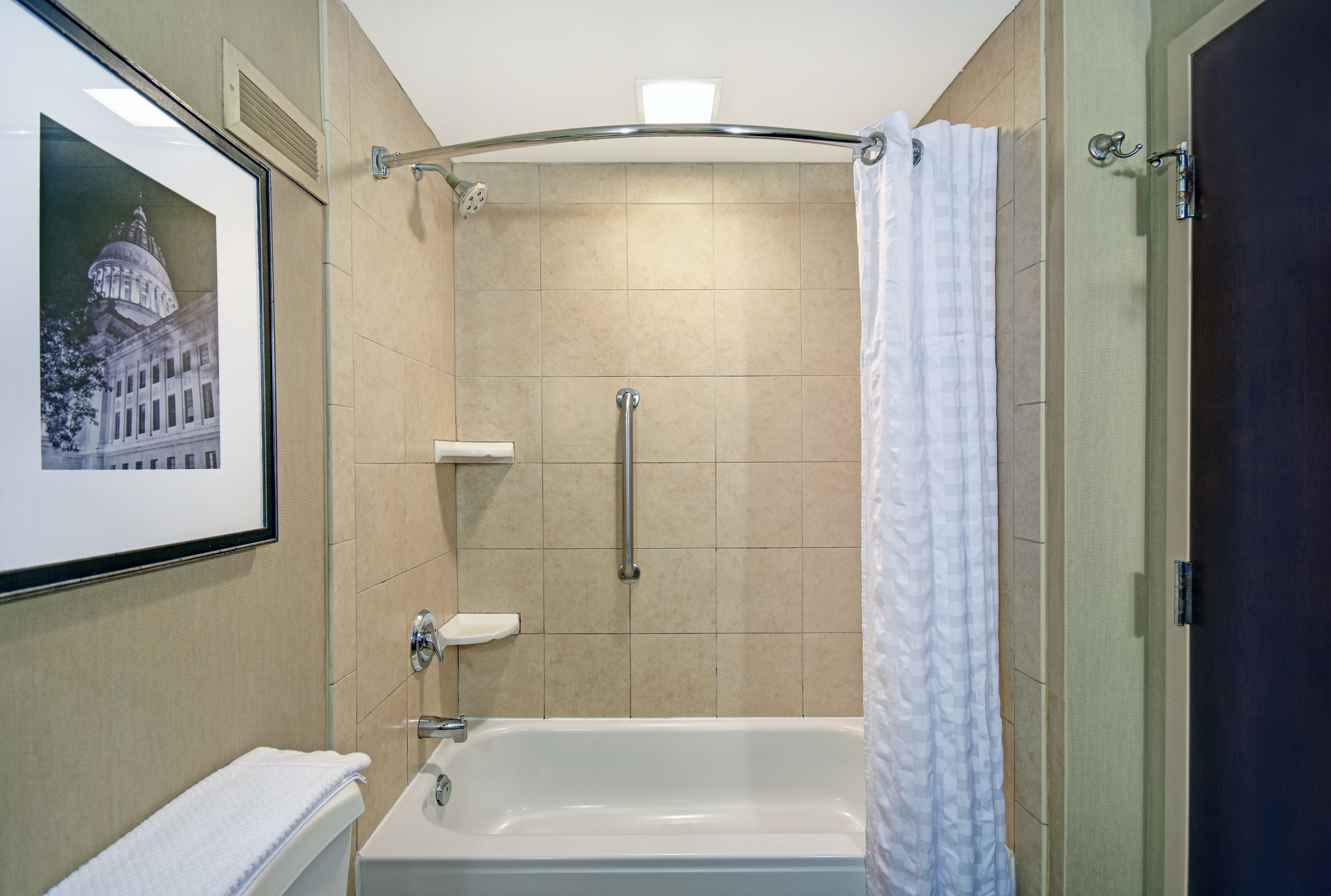 free toiletries, hair dryer, bathrobes, towels