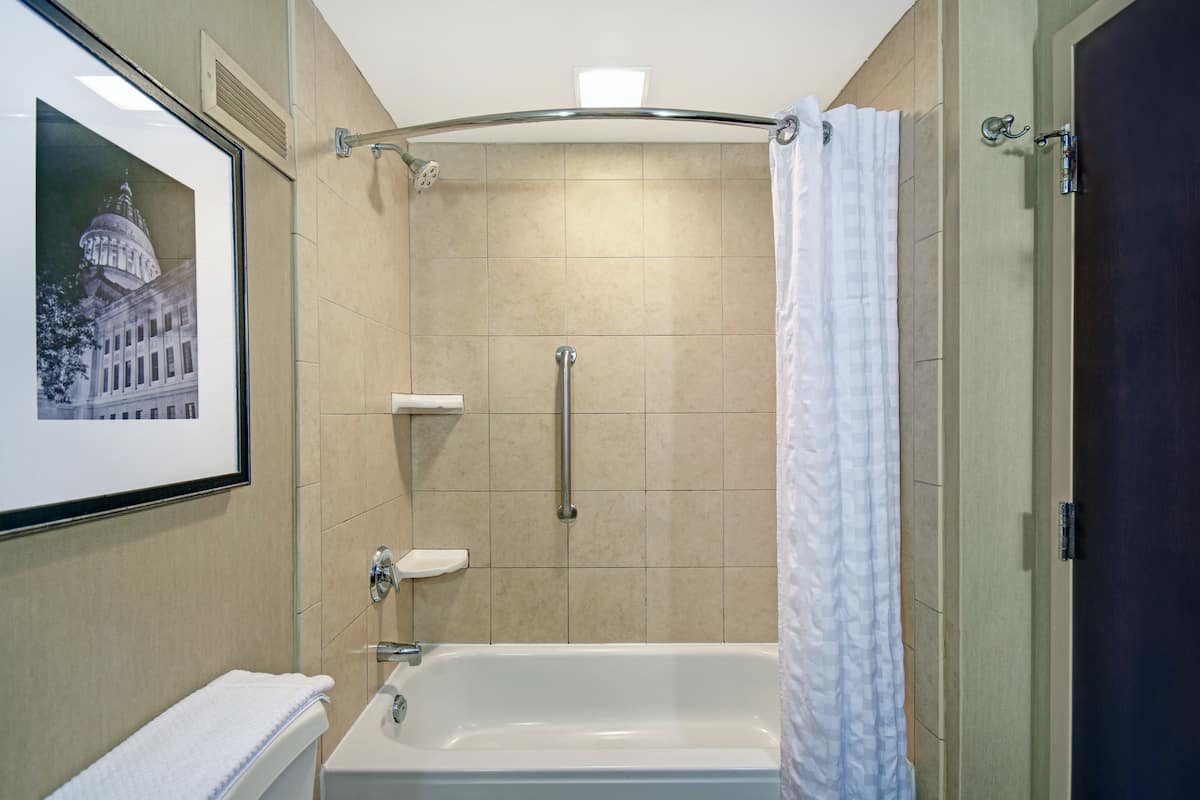 free toiletries, hair dryer, bathrobes, towels