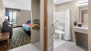Chambre, 1 très grand lit, accessible aux personnes à mobilité réduite, non-fumeur