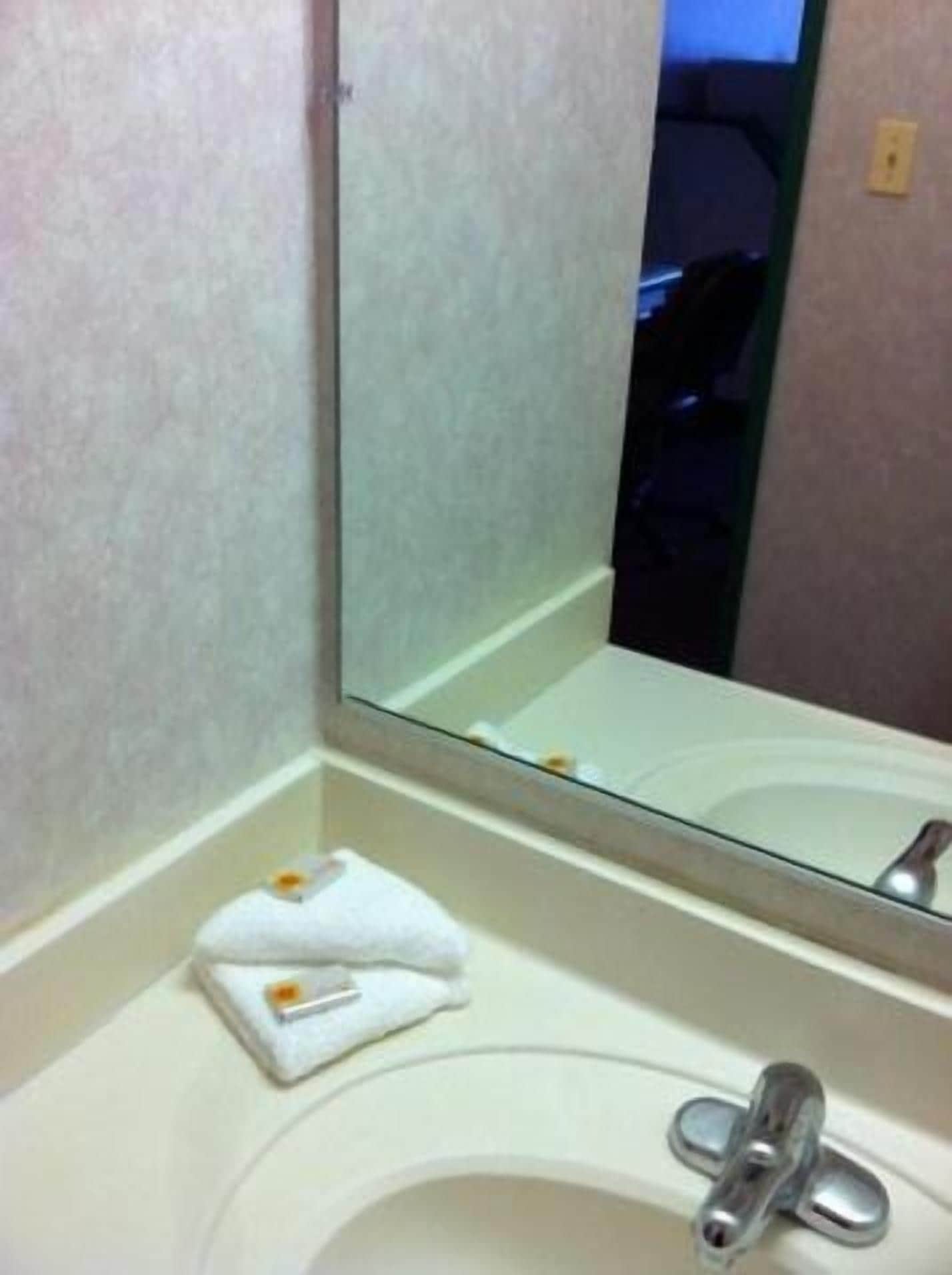 combined shower/bathtub, free toiletries, hair dryer, towels