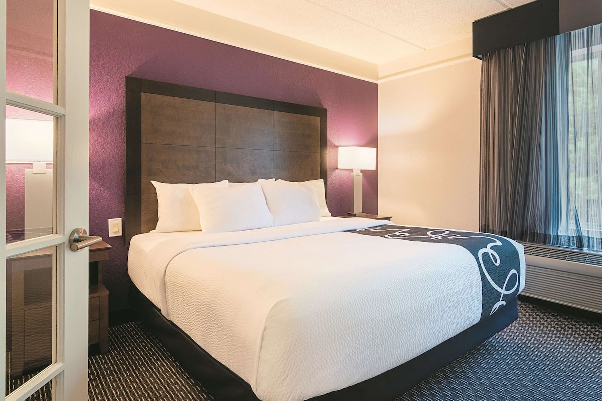 Suite, 1 King Bed, Non Smoking | Premium bedding, desk, laptop workspace, iron/ironing board
