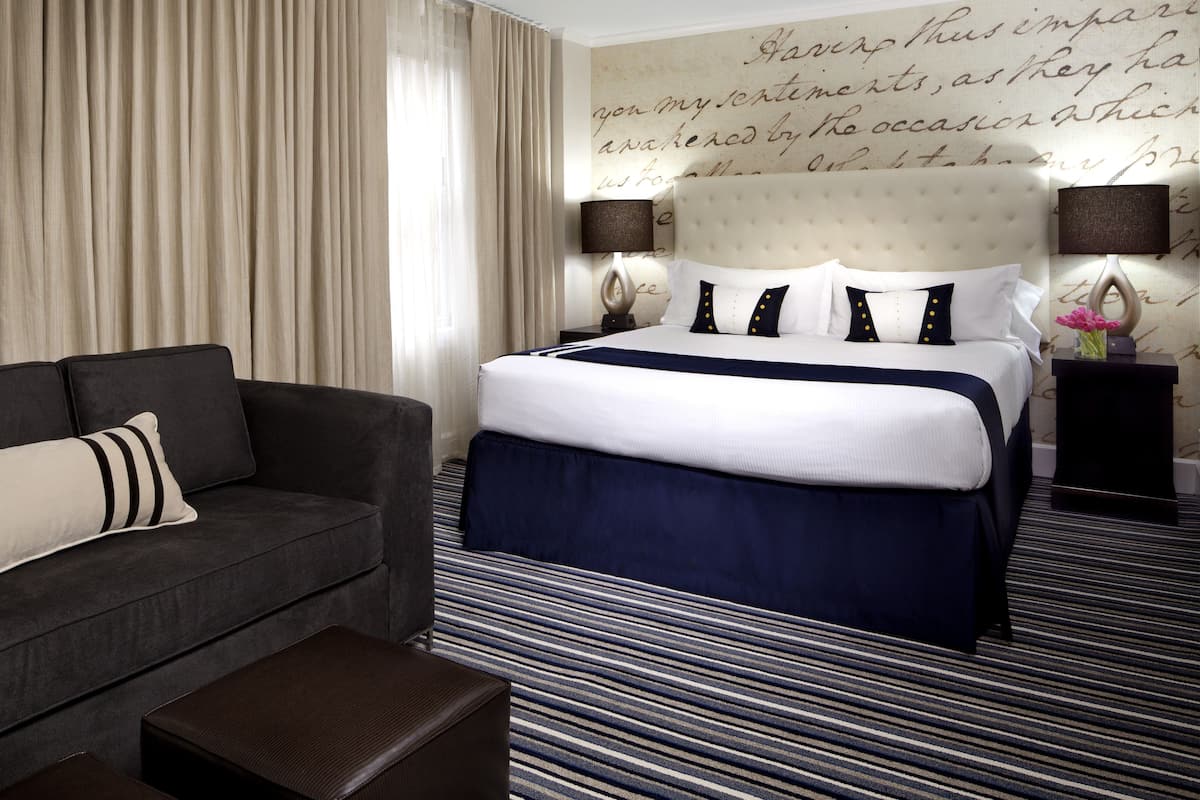 1 bedroom, Frette Italian sheets, premium bedding, down duvets