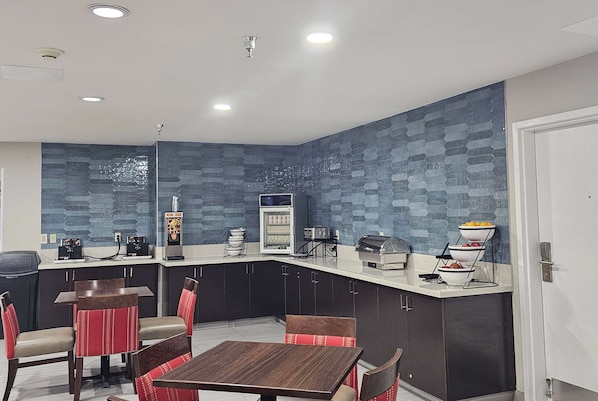 Free daily self-serve breakfast