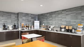 Free daily self-serve breakfast