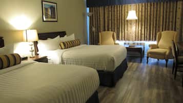 Premium bedding, down duvets, pillow-top beds, individually decorated