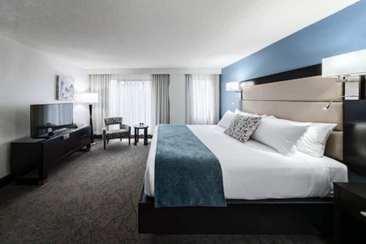 Deluxe King Room | Iron/ironing board, free cribs/infant beds, free WiFi, bed sheets