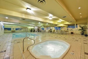 Indoor pool, open 7:00 AM to 11:00 PM, sun loungers