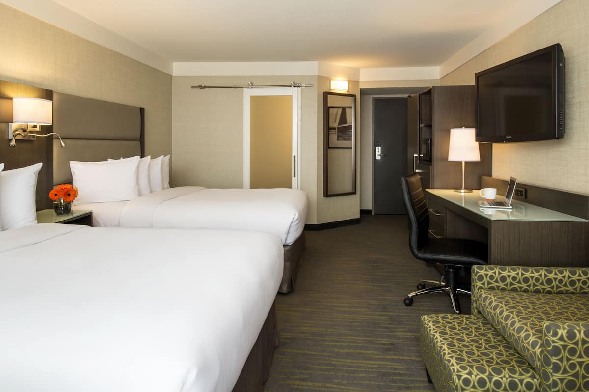 standard room, 2 queen beds | desk, blackout curtains, soundproofing, iron/ironing board