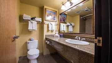 A bathroom with a toilet, sink, and towel rack.