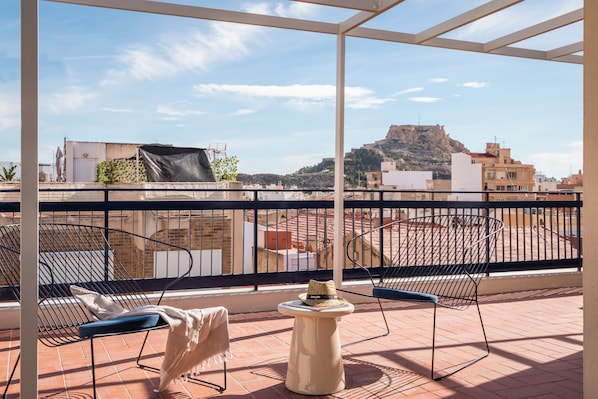 Standaard tweepersoonskamer, terras | Terras