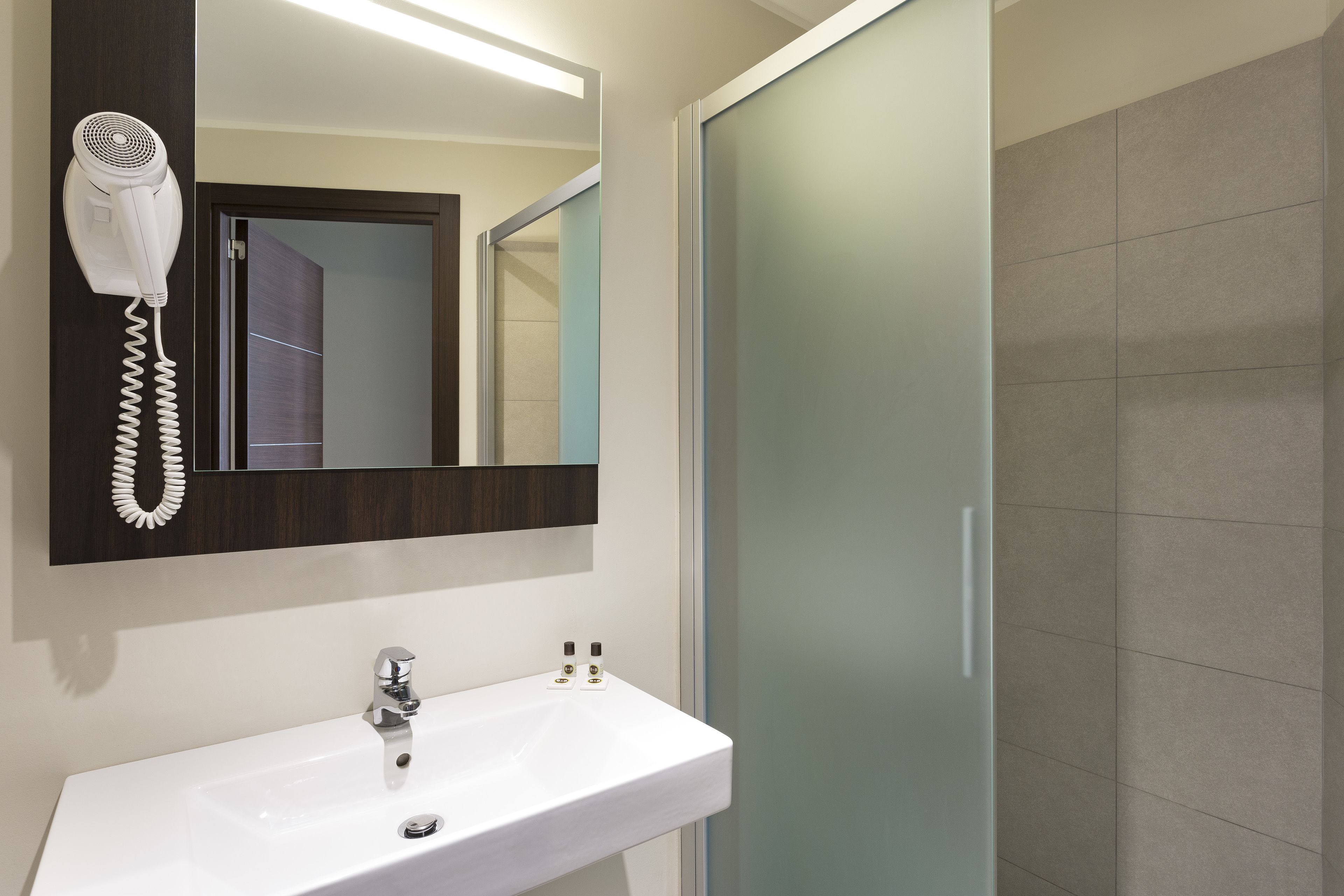 free toiletries, hair dryer, towels