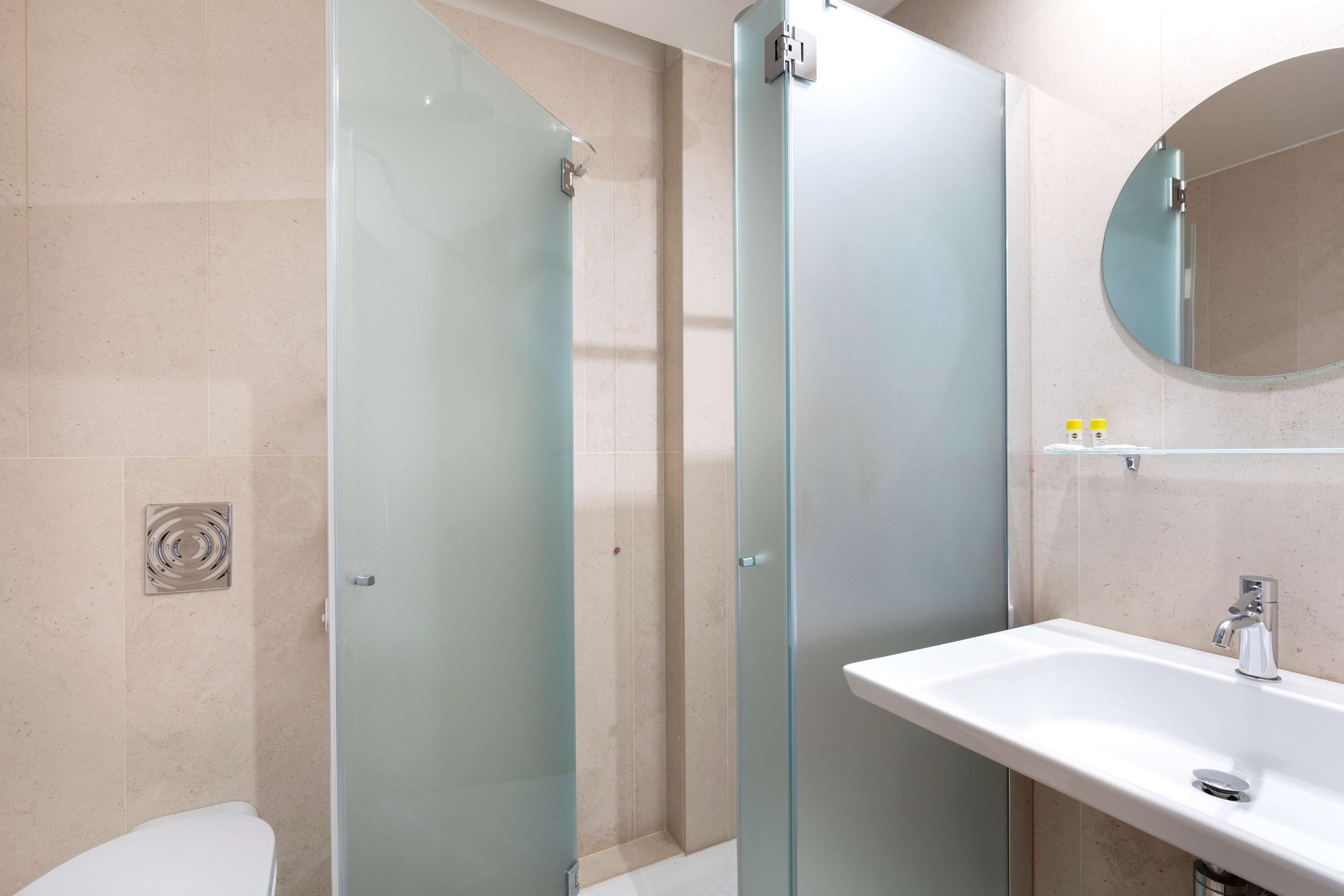 free toiletries, hair dryer, towels