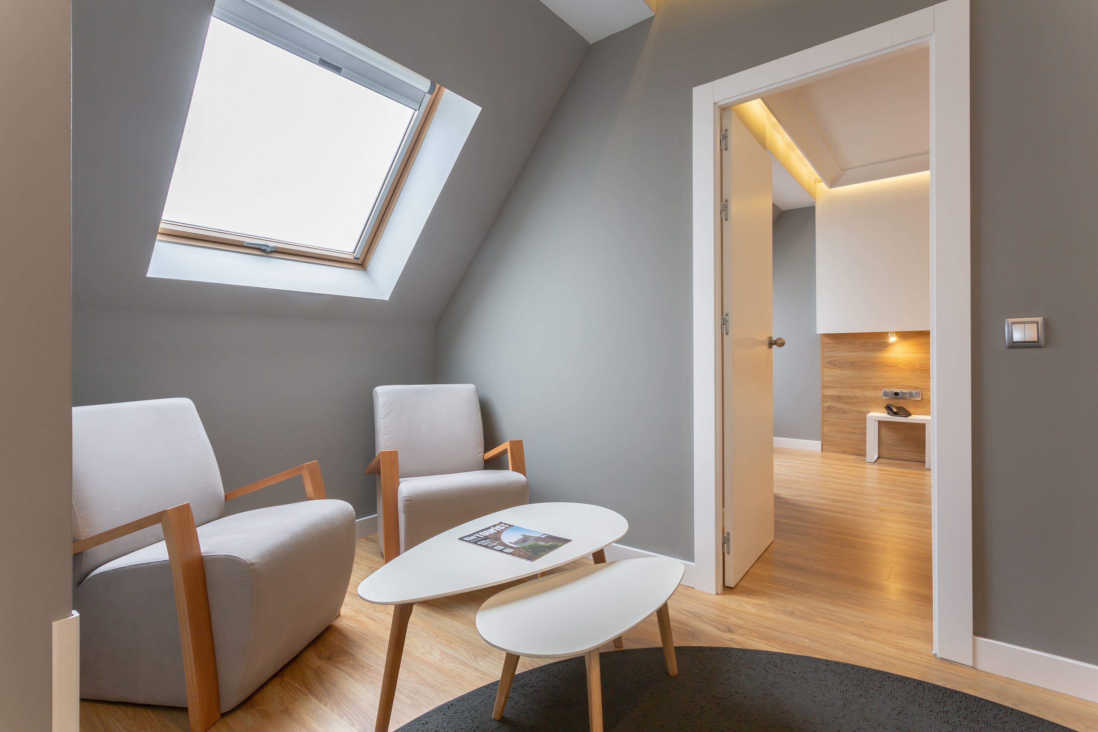 junior suite | living area | 55-inch smart tv with digital channels, tv, streaming services