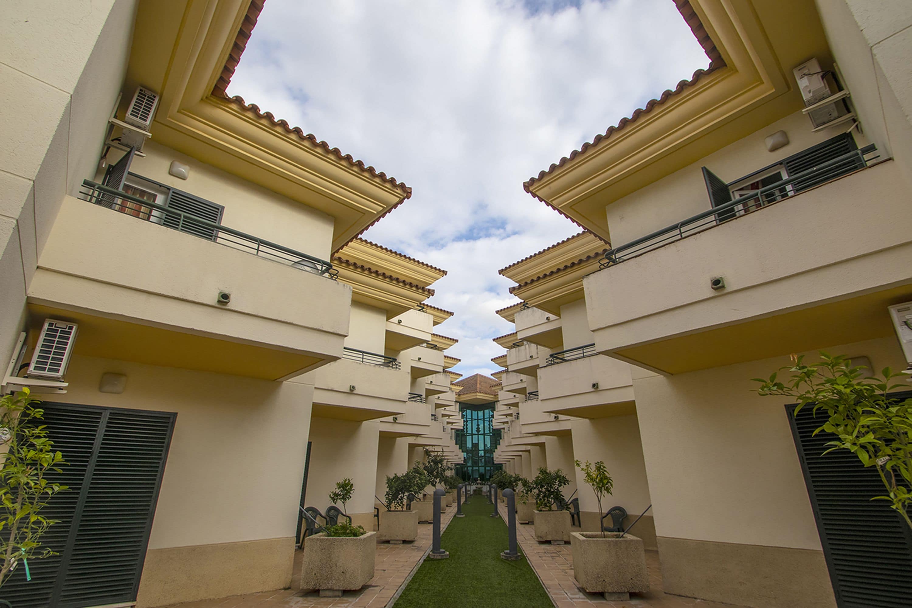 Uitzicht op de binnenplaats