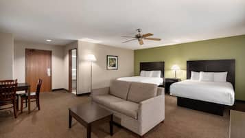 Studio Suite, 2 Queen Beds, Non Smoking | Premium bedding, pillow-top beds, desk, blackout curtains