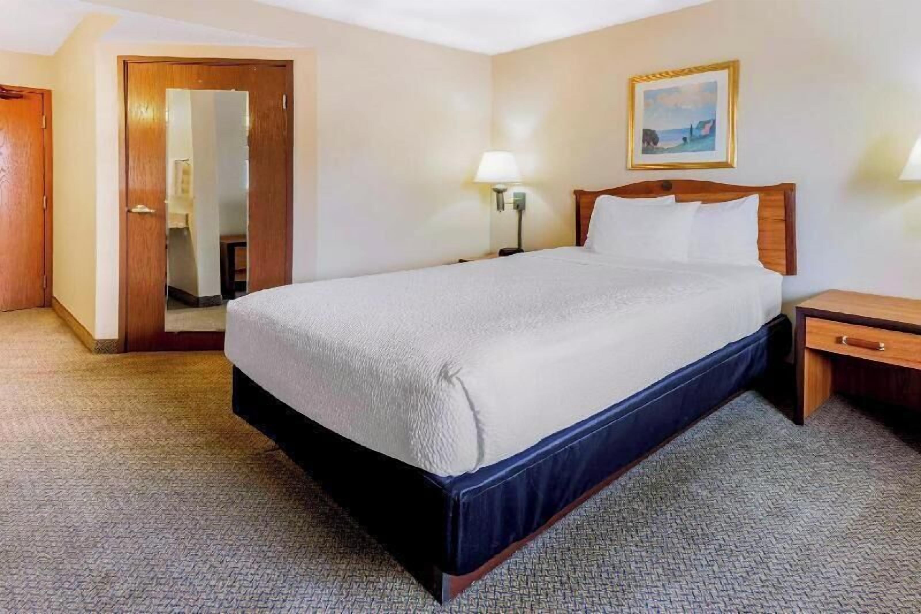 Premium bedding, desk, iron/ironing board, free cribs/infant beds