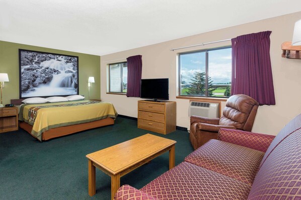 Suite, 1 King Bed | In-room safe, desk, iron/ironing board, free cribs/infant beds