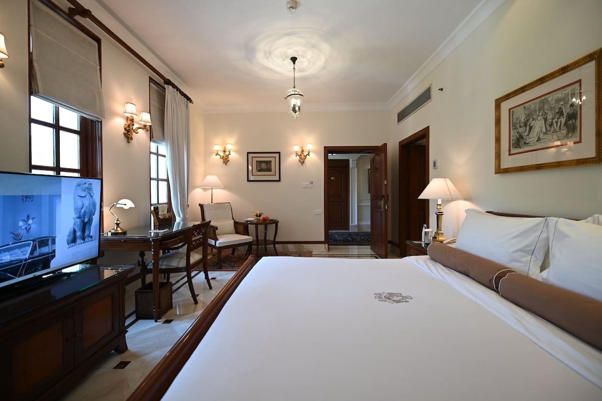 Zimmer, 1 King-Bett (Heritage) | 1 Schlafzimmer, italienische Bettbezüge von Frette